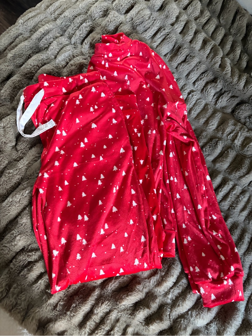 Auden Red Holiday Tree Print Pajama Set